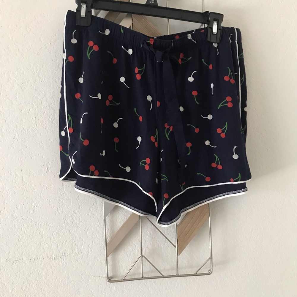 Loft sleepwear cherry patterned shorts